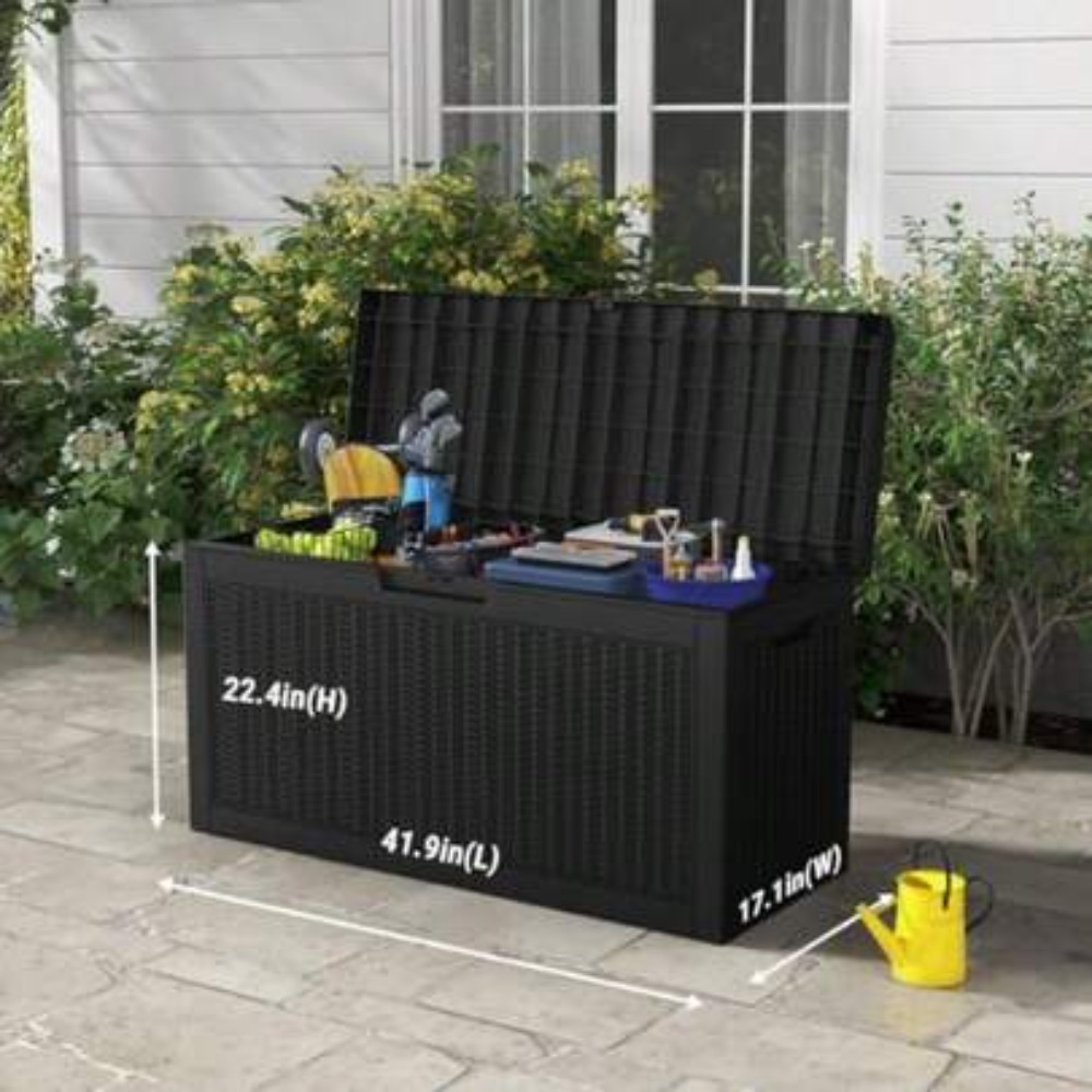 Outdoor Furniture With Storage - صندوق تخزين خارجي مقاوم للماء بنمط