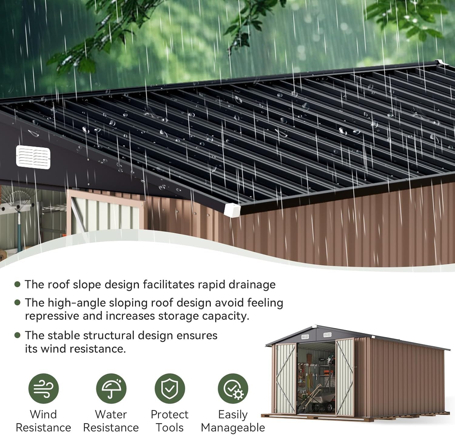 Outdoor Furniture With Storage - مخزن تخزين خارجي مقاس 12 ×