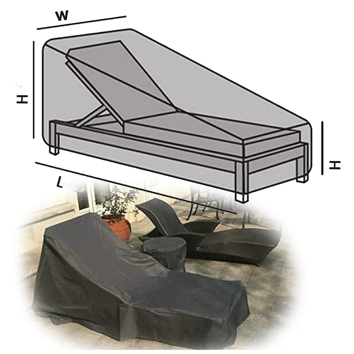 غطاء كرسي استرخاء من قماش أوكس - مراجعة Outdoor Furniture Covers Waterproof وسعره