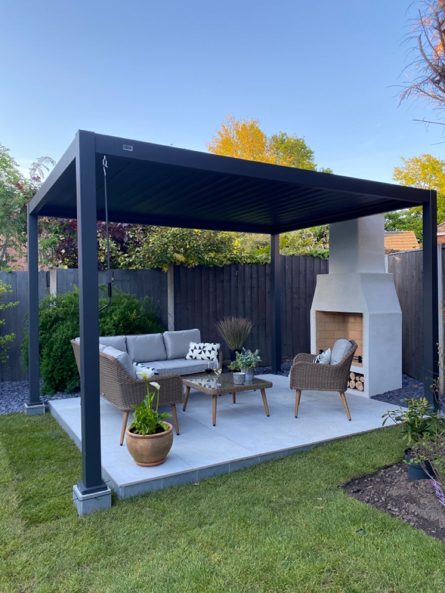 فيلا بأسلوب بسيط، مظلة خارجية  - مراجعة Outdoor Furniture Quality وسعره