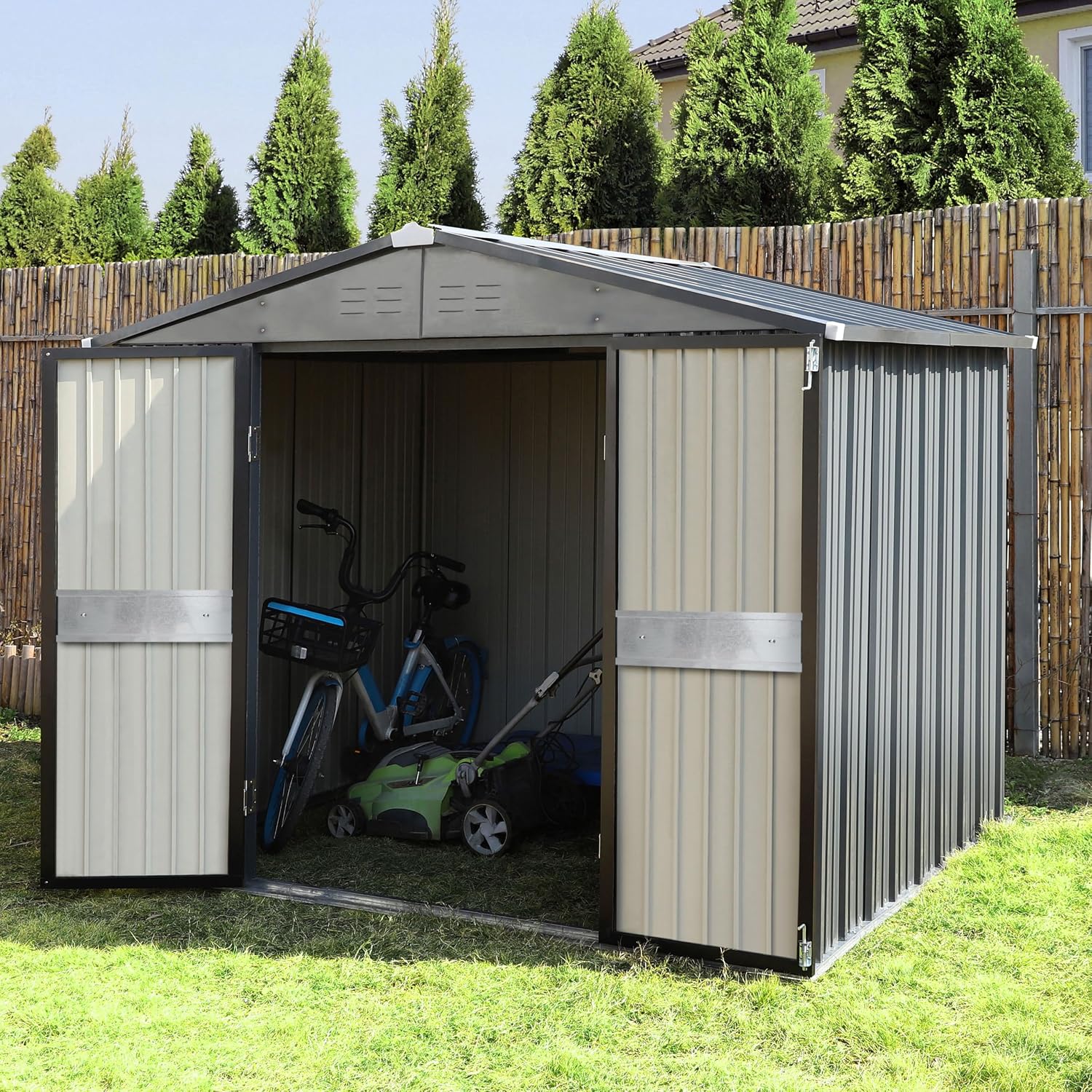 مخزن تخزين خارجي 10' × 10' مع  - مراجعة Outdoor Furniture With Storage وسعره