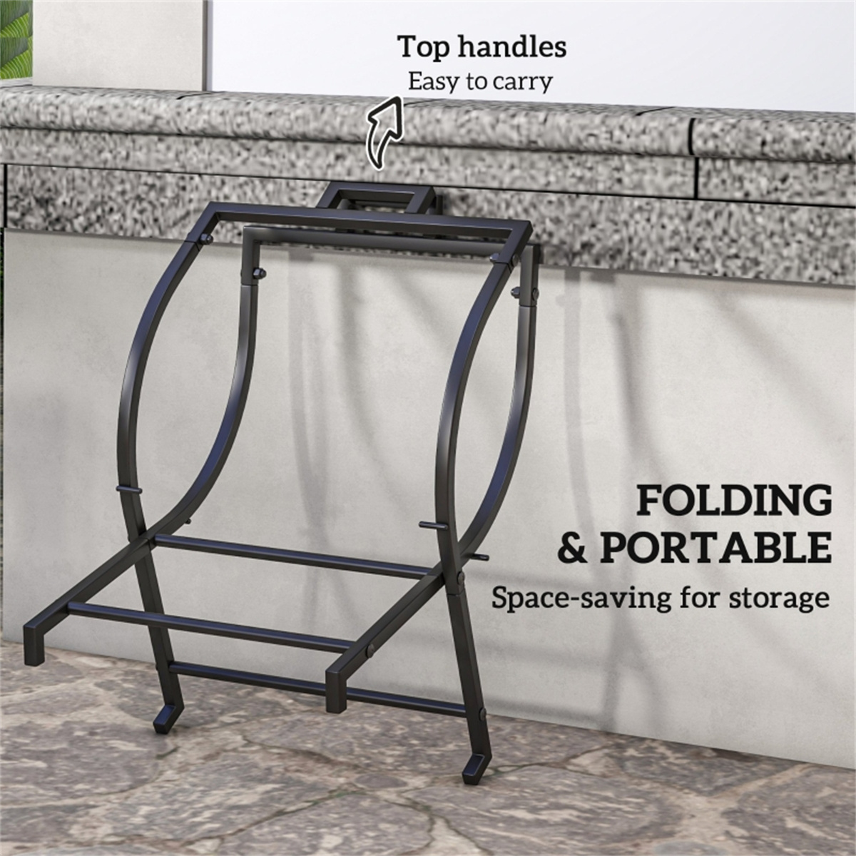 رف حطب خشبي للاستخدام الخارجي، - مراجعة Outdoor Furniture With Storage وسعره