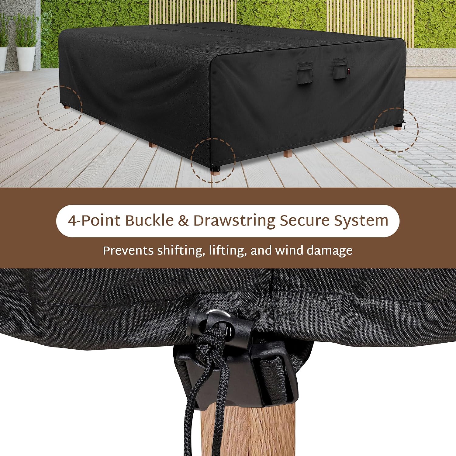 غطاء طاولة خارجي مستطيل الشكل  - مراجعة Outdoor Furniture Covers Waterproof وسعره