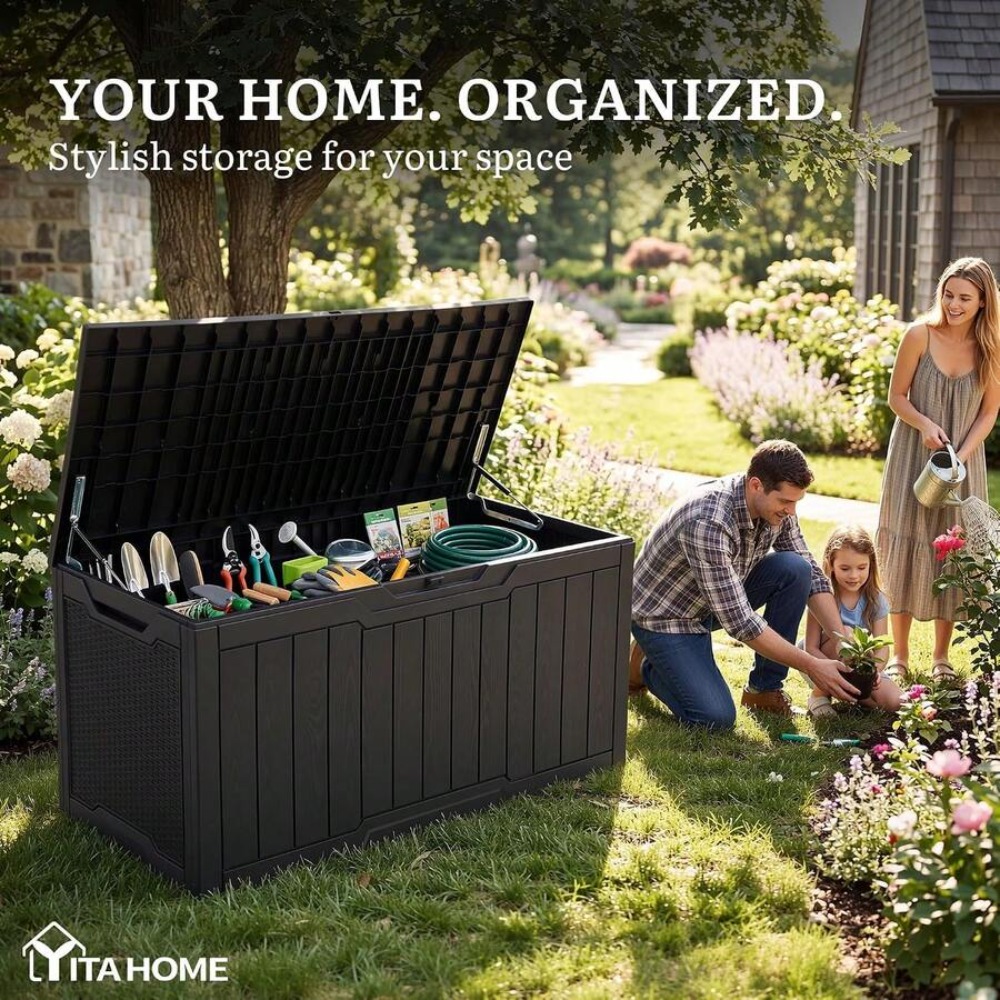 صندوق تخزين خارجي كبير بسعة 10 - مراجعة Outdoor Furniture With Storage وسعره